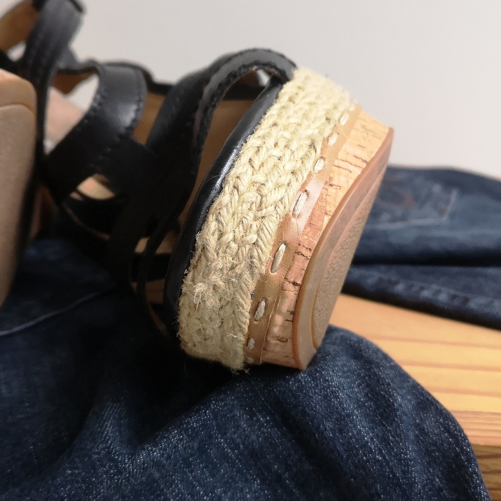 Nine West "Namiah" Strappy Sandals/Cork Wedge /7.5 - Picture 7 of 12
